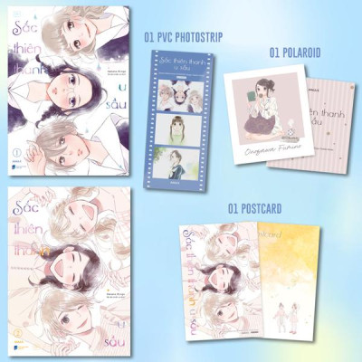 Sách - Bộ Manga Sắc Thiên Thanh U Sầu - Tập 1 + Tập 2 (Bộ 2 Tập) - Tặng Kèm PVC Photostrip + Polaroid + Postcard Hai Mặt