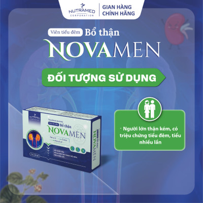 Viên uống Tiểu Đêm Novamen hỗ trợ bổ thận, giảm tiểu đêm, giúp êm giấc ngủ ngon (30 viên) - Nutramed