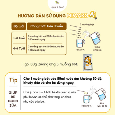 Sữa Công Thức Hạt Thực Vật Hữu Cơ Miwako A+ Vị Vani Hộp 400g x 1 Hộp - Miwako Việt Nam