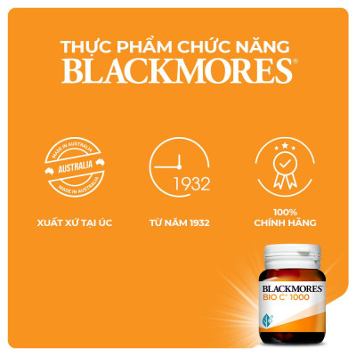 Viên uống Blackmores Bio C 1000mg bổ sung vitamin c cho cơ thể chai 31 viên