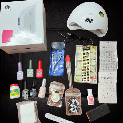 Combo Nail Cá Nhân 19 Món Làm Tại Nhà, Sơn Gel Nữ, Máy Sấy Gel Sun5, Kềm Nhặt Da, Dụng Cụ Chăm Sóc Móng Tiện Dụng
