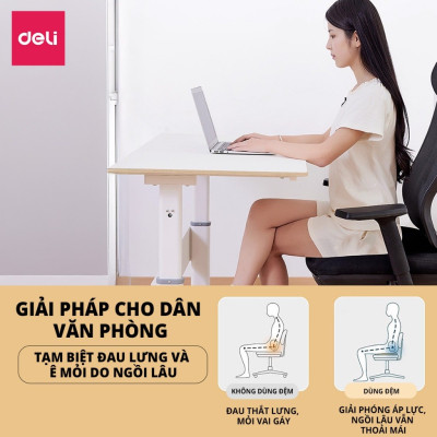 Đệm ngồi Deli nệm lót ghế cao su non siêu đàn hồi chống trĩ chống đau ê mông êm ái giúp ngồi thoải mái cả ngày tiện dụng