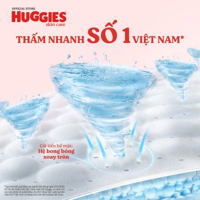 [MUA 4 TẶNG 1] Tã quần Huggies Skincare Mega Jumbo XL84+4 Mẫu Dày 2mm