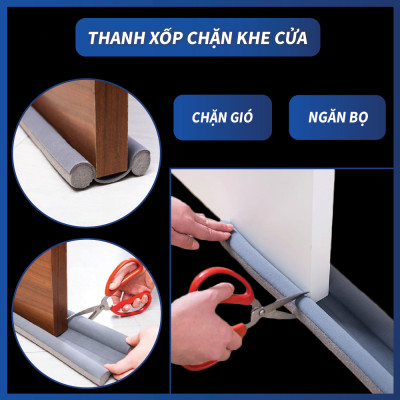 COMBO 2 Thanh xốp chắn khe cửa đa năng thông minh