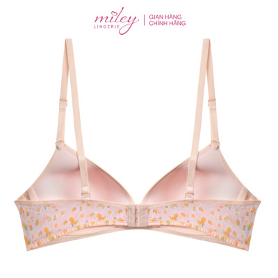 Áo Ngực Nữ Không Gọng Thun Lạnh Mút Mỏng Hoa Văn Active Miley Lingerie - Màu hồng đậm BRM12015