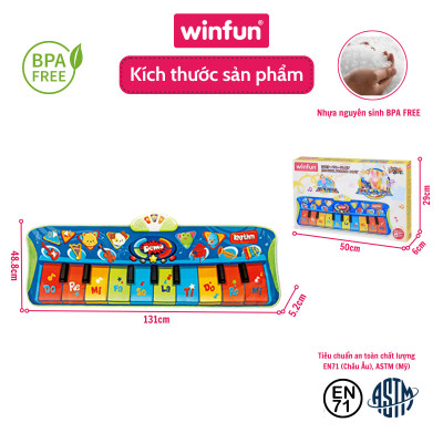 Thảm đàn Size lớn cho bé 130*48cm - nhảy cùng nhịp điệu Winfun 2507-NL