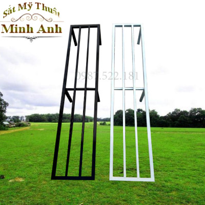 Kệ thép. Dài 100-120 cm. Rộng  20-25-30cm. Cao  10-15-20-25-30cm. 6 chân. 2 nan phụ. Hộp thép 2x2cm ( Hàng Chính Hãng )