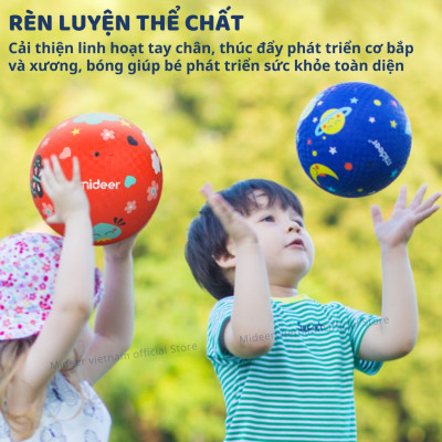 Bóng cao su, banh cho bé Mideer Playround Ball, Bóng hơi đồ chơi vận động cho bé 1,2,3,4 tuổi