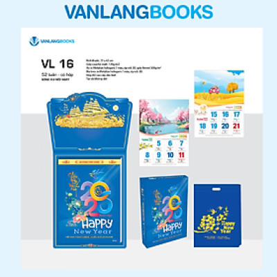 Lịch 2026 52 Tuần Có Hộp – Sống Vui Mỗi Ngày | Lịch Treo Tường Vanlangbooks | Mã: VL16