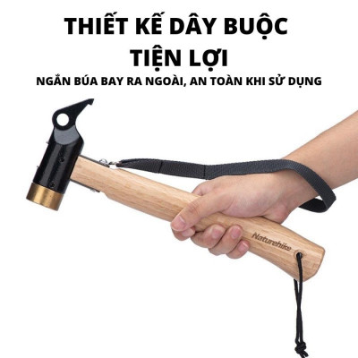 Đồ cắm trại búa thép đóng cọc lều Naturehike campoutvn NH20PJ083 du lịch dã ngoại đẹp sang glamping đúc nguyên khối A198