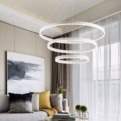 Đèn thả 3 vòng OCTIMUS 3 chế độ màu ánh sáng trang trí nội thất, sang trọng.