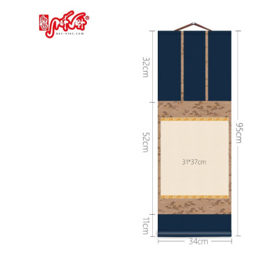 Biểu bồi trục in viền 34x93cm dùng viết thư pháp phong cách thư đạo Nhật