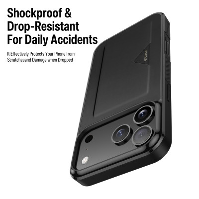 Ốp Lưng Mỏng Nhẹ Có Ngăn Đựng Thẻ Dux Ducis Pocard cho iPhone 17 Pro/ 17 Pro max_ Hàng chính hãng