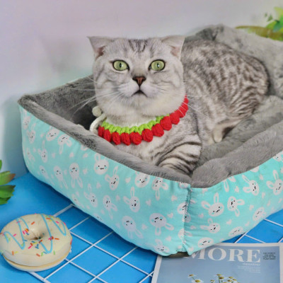 NỆM VUÔNG THỎ GIƯỜNG DƯỚI 5KG CHO THÚ CƯNG CHÓ MÈO