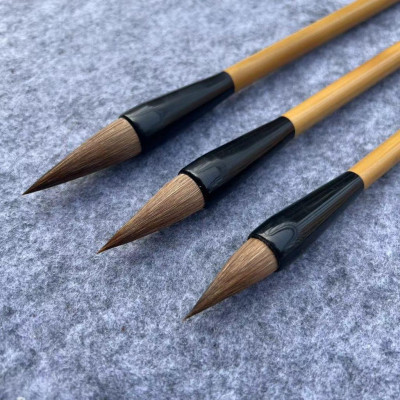 Bút lông lang hào đoản phong toán đầu, lông ngắn đầu bút tiêm nhọn, đàn hồi tụ phong cực tốt