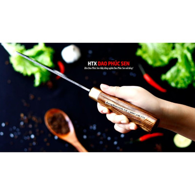 Dao Phúc Sen Chặt Gà Cán Cẩm Khâu Đồng N09D