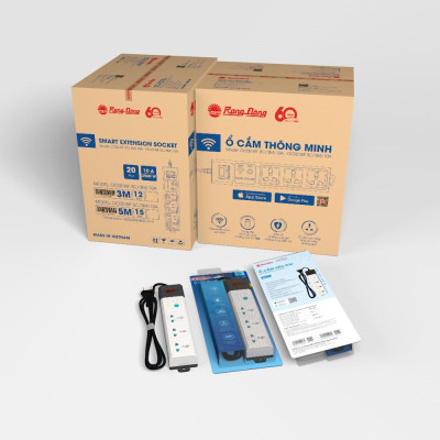 Ổ cắm thông minh Wifi 5m Rạng Đông Model: OC02.WF 3C/5M/10A