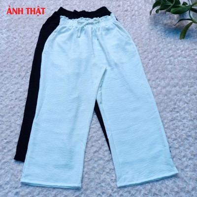 Quần đũi nữ ống rộng dài 88cm chất vải đũi mềm, thoáng mát - New Design QA0002