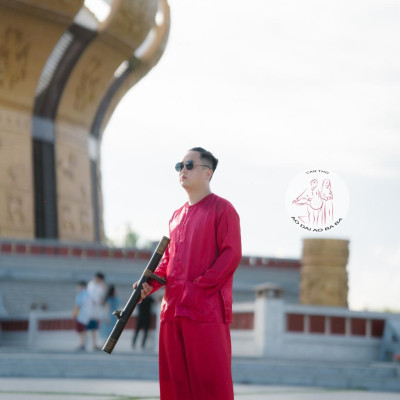 BIGSIZE BỘ BÀ BA NAM PHI BÓNG ĐỎ ĐÔ - Áo bà ba Cần Thơ