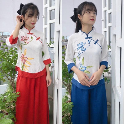 Đồ Lam Đi Chùa # Tàu Lụa Quần Váy # Hoa iN # Quần Áo Nữ # Đồ Bộ Nữ