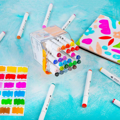 Bộ 36 Bút Lông Màu 2 Đầu - Mont Marte MMPM0077