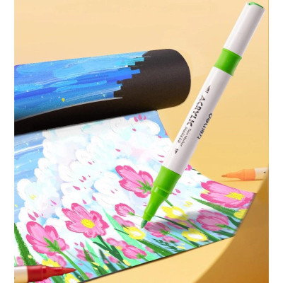 Hộp 38 Bút Màu Acrylic 2 Đầu - Deli HM924-48