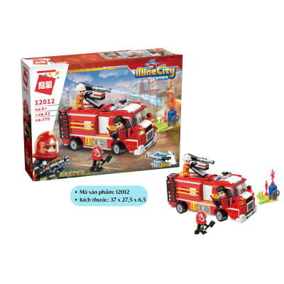 QMAN - Bộ đồ chơi xếp hình mô hình chữa cháy Fire-fighting strike 12012