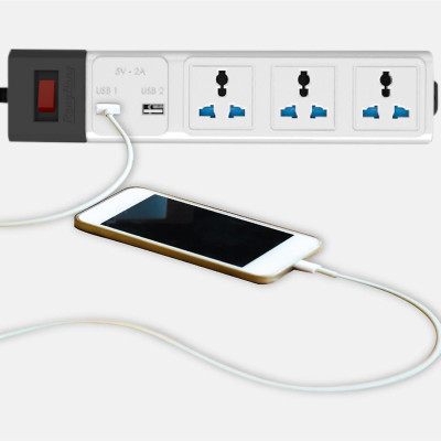 Ổ cắm kéo dài đa năng USB 3m-5m chính hãng Rạng Đông Model: OC02.USB 3C/3M/10A