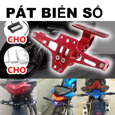 Pát Gập Biển Số Nhôm Hợp Kim Siêu Đẹp, Chống Rung, Hàng Dày Lắp Cho Các Loại Xe Máy
