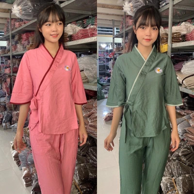 Đồ Lam Đi Chùa # Nhật Nơ Hoa Cúc # Quần Áo Nữ # Đồ Bộ Nữ