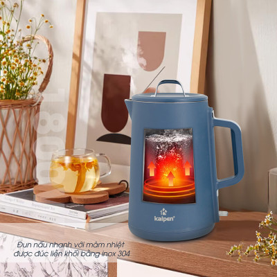 Âm đun nước siêu tốc Inox 304 Kalpen KK93 dung tích 1.8L công suất 1800W - Hàng chính hãng