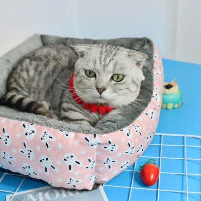 NỆM VUÔNG THỎ GIƯỜNG DƯỚI 5KG CHO THÚ CƯNG CHÓ MÈO