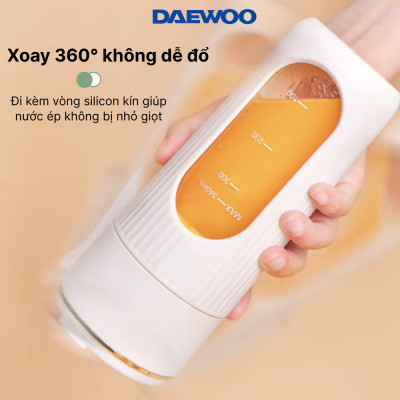 Ly Xay Cầm Tay DAEWOO DWBL-3424 (340ml) Hàng Chính Hãng - Ly Xay Sinh Tố, Trái Cây Mini tiện lợi, mạnh mẽ