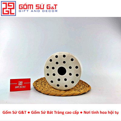 Lọ hoa dáng đài sen Gốm Sứ G&T