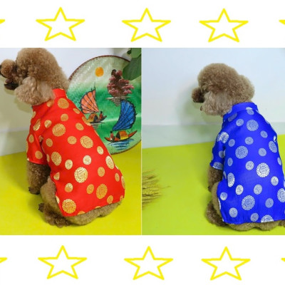 ÁO DÀI TẾT GẤM THÁI CAO CẤP TỪ 0.5-15KG DÀNH CHO THÚ CƯNG CHÓ MÈO