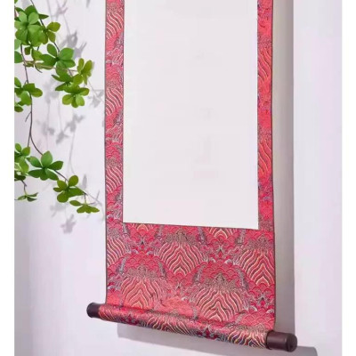 Biểu lụa gấm cao cấp bồi giấy xuyến trục gỗ nhiều cỡ, nhiều màu dùng viết thư pháp & vẽ tranh mỹ thuật