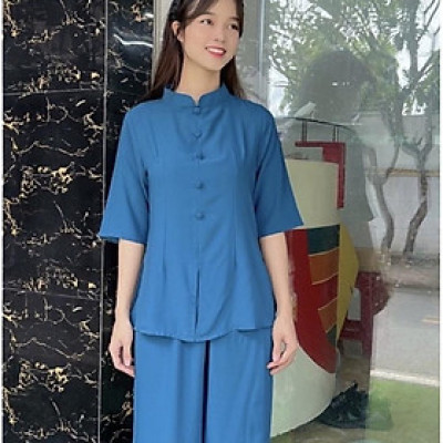 Đồ Lam Đi Chùa # Lãnh Tụ Lụa Không Thêu