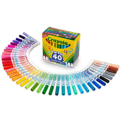 Hộp 40 Bút Lông Màu Crayola Nét Đậm - Dễ Tẩy Rửa - Crayola 587858