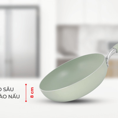 Chảo xào chống dính đáy từ Elmich 4701OL size 28cm, Hàng chính hãng, dùng được trên mọi loại bếp - JoyMall