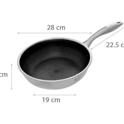 Chảo Chống Dính Blackcube 3 Lớp Đáy Liền Fivestar (16cm/28cm)