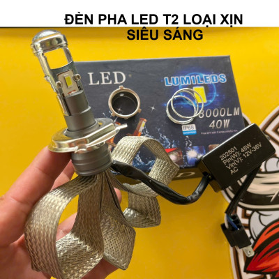 Đèn Pha LED Bi Cầu T2 Siêu Sáng – Lắp Xe Máy Ô Tô Dễ Dàng, Không Cần Độ Chế Siêu Bền