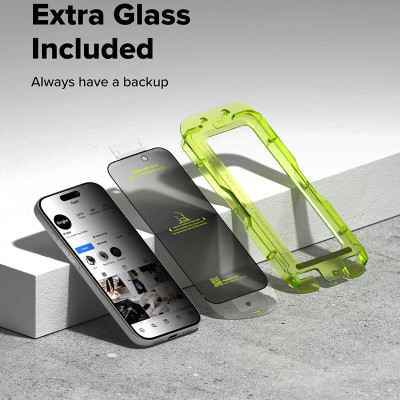 [Combo 2] Dán cường lực chống nhìn trộm cho iPhone 17 Pro Max / 17 Pro / 17 / Air RINGKE Easy Slide Privacy Tempered Glass - Hàng Chính Hãng