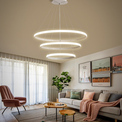 Đèn thả 3 vòng OCTIMUS 3 chế độ màu ánh sáng trang trí nội thất, sang trọng.