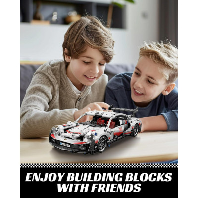 Đồ Chơi Lắp Ráp Xe Thể Thao Chạy Đà Siêu Tốc - Super Speed Pullback Sports Car - Toys&Joys 3303 (540 Mảnh Ghép)