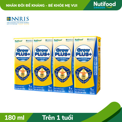 Thùng sữa bột pha sẵn Nutifood GrowPLUS+ Sữa Non Tăng Đề Kháng 1+ (48 hộp x 180ml)