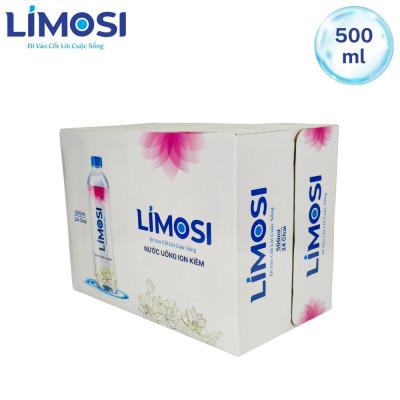 Nước Uống Ion Kiềm Limosi Chai 500ml (Thùng 24 Chai)