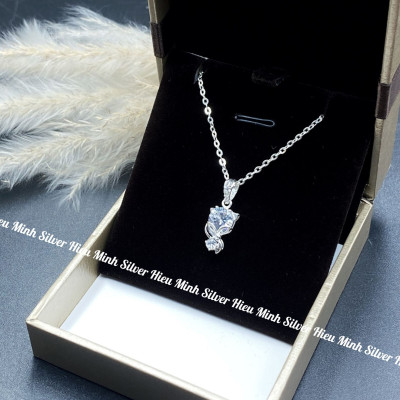  Dây Chuyền Bạc Nữ Mặt Hồ Ly Đính Đá Bạc Hiểu Minh DMD548