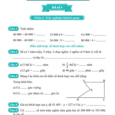 Sách - 36 Đề Ôn Luyện Toán 4 (Biên Soạn Theo Chương Trình Giáo Dục Phổ Thông Mới)
