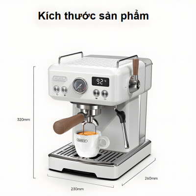 Máy pha cà phê Espresso chuyên nghiệp thương hiệu HiBREW H10 Plus cao cấp  - Hàng chính hãng
