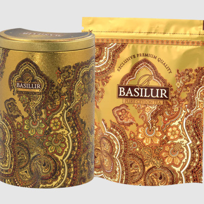 Trà đen Pekoe Basilur cao cấp phong cách cổ điển – 100g (Hộp thiếc)